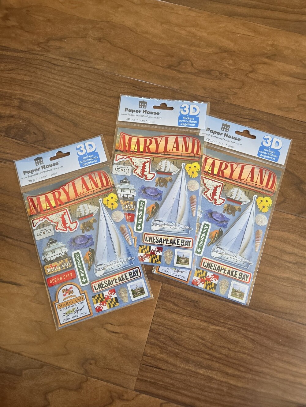 Maryland Chesapeake Bay 3D Stickers